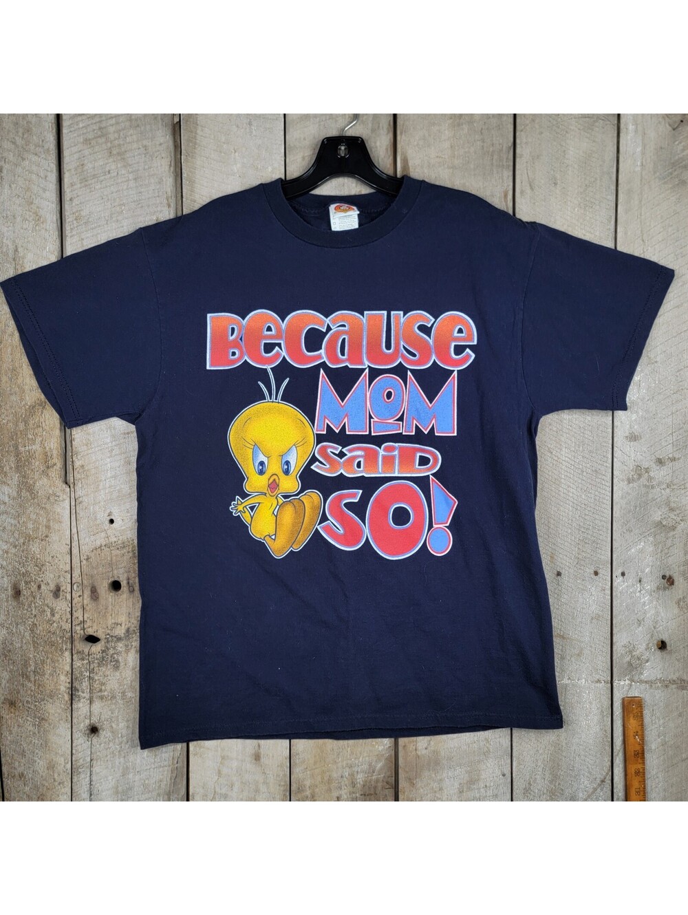 Looney Tunes Tweety Bird Graphic T-Shirt “Because Mom Said So” Adult Large